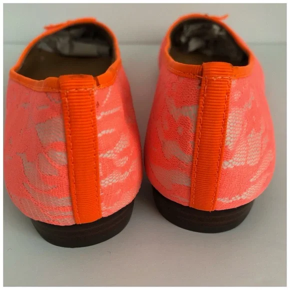 J. CREW NEON LACE BALLET FLATS SIZE 9 - Picture 5 of 10